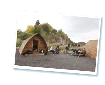 Relaxing by the Wigwams